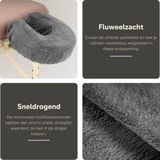 ZenGrowth - Hoofdsteunhoesje Massagetafel - Grijs - Microvezel - 250gr/m2 - Sneldrogend - Herbruikbaar