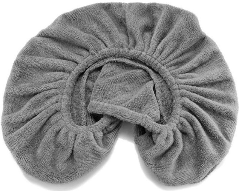 ZenGrowth - Hoofdsteunhoesje Massagetafel - Grijs - Microvezel - 250gr/m2 - Sneldrogend - Herbruikbaar