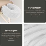 ZenGrowth - Hoofdsteunhoesje Massagetafel - Wit - Microvezel - 250gr/m2 - Sneldrogend