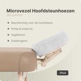 ZenGrowth - Hoofdsteunhoesje Massagetafel - Wit - Microvezel - 250gr/m2 - Sneldrogend