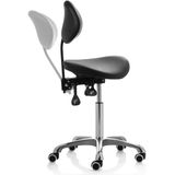 ZenGrowth - Ergonomische Zadelkruk - Zwart - Kantelbare Split Zitting - Chroom Frame