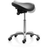 ZenGrowth - Ergonomische Zadelkruk - Zwart - Kantelbare Split Zitting - Chroom Frame