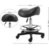 ZenGrowth - Zadelkruk - Zwart - Met Voetring - Kunststof Frame - Middelhoge Gasveer