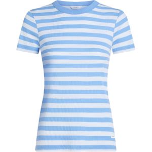 Penn&Ink N.y, Dames, Tops, Blauw, Maat: S Katoen,