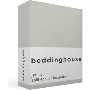 Split Topper Hoeslaken Beddinghouse Grey Green (Jersey)-180 x 200/220 cm