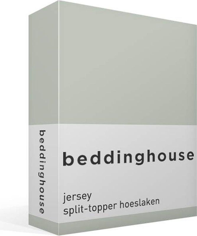 Beddinghouse - Jersey - Hoeslaken - Grijsgroen - 180x220 cm - Split-topper