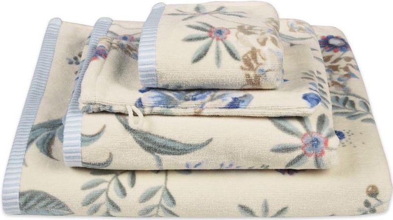 Pip Studio Handdoek Secret Garden White Blue