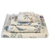 Secret Garden - Washandje Set/3 - Wit/Blauw - 16x22cm - Badstof