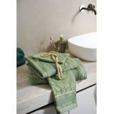 Pip Studio Handdoek Jasmin Jacquard Green 55x100