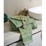 Pip Studio Handdoek Jasmin Jacquard Green 55x100