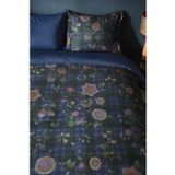 Pip Studio Flores Felices Dekbedovertrek - Tweepersoons - 200x200/220 cm - Donkerblauw