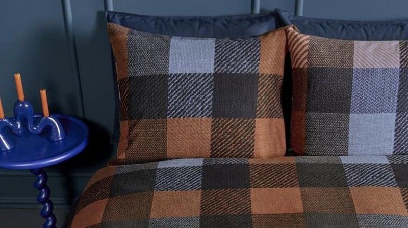 Beddinghouse - Becket - Dekbedovertrek - Blauw - Flanel - Inclusief Kussensloop