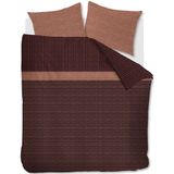 Beddinghouse - River - Dekbedovertrek - Donkerrood - Flanel - 1-persoons