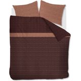 Beddinghouse - River - Dekbedovertrek - Donkerrood - Flanel - 1-persoons