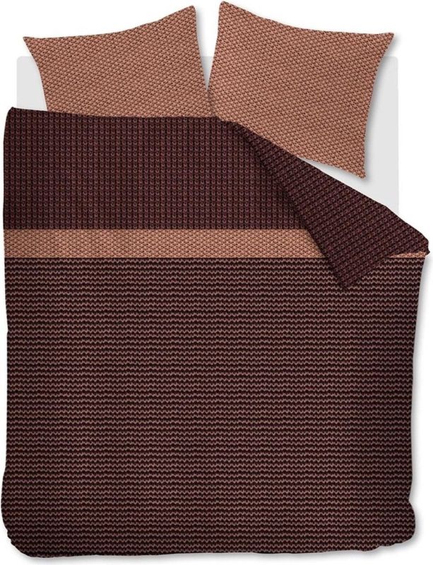 Beddinghouse - River - Dekbedovertrek - Donkerrood - Flanel - 1-persoons