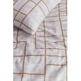 Dekbedovertrek - Grijs - Katoen - Eenpersoons