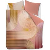 Beddinghouse Dutch Design Curves Dekbedovertrek - Koraalrood - 100% Katoensatijn