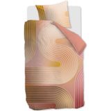 Beddinghouse - Curves - Dekbedovertrek - Koraalrood - 100% Katoensatijn