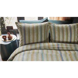 Beddinghouse - Flanel Dekbedovertrek Annie - Groen - Lits-jumeaux - 240 x 200/220 cm