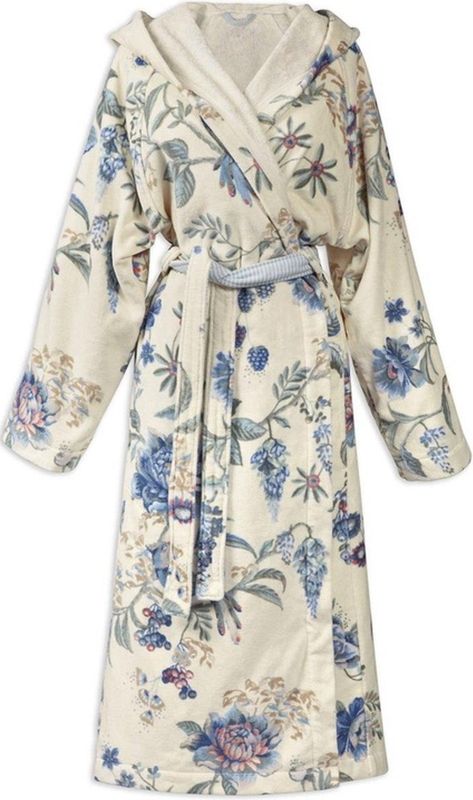 Pip Studio - Secret Garden - Badjas - Witblauw - Katoen