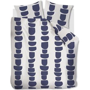 VT Wonen - Moons - Dekbedovertrek - Indigo - Katoen - Inclusief Kussenslopen