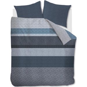 Dekbedovertrek - Blauw - Katoen - Eenpersoons