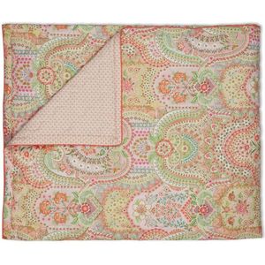 Pip Studio - Jabali Flower - Quilt - Koraalrood - Percal Katoen - 180 x 260 cm
