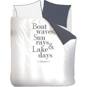 Riviera Maison Dekbedovertrek Lake Days - Marineblauw 240x200/220 cm