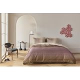 Kardol - Mimic - Dekbedovertrek - Steenrood - 140 x 200 / 220 cm - 1-Persoons