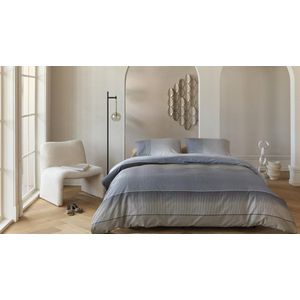 Kardol - Mimic - Dekbedovertrek - Blauw - Katoensatijn - Extra Breed