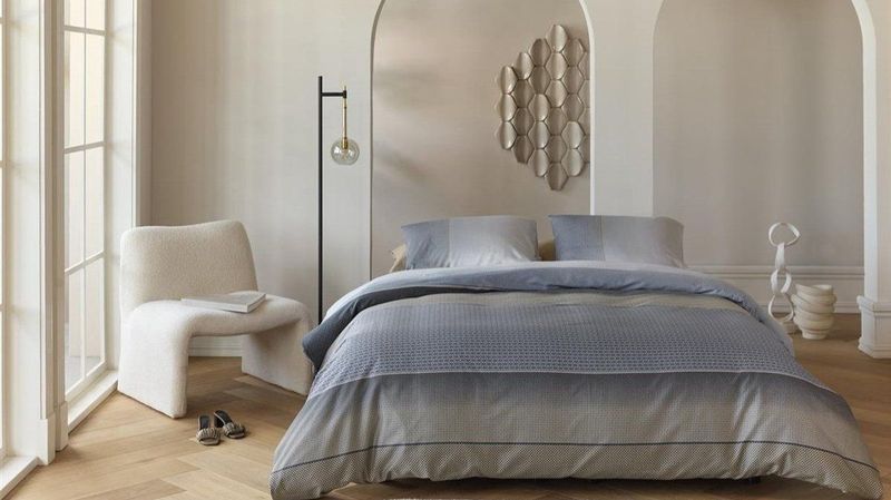 Kardol - Mimic - Dekbedovertrek - Blauw - Katoensatijn - Extra Breed