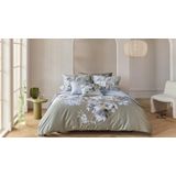 Kardol - Saffron - Dekbedovertrek - Blauw Grijs - Satijn - Lits-Jumeaux