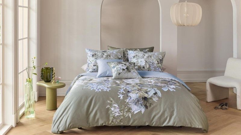 Kardol - Saffron - Dekbedovertrek - Blauw Grijs - Satijn - Lits-Jumeaux