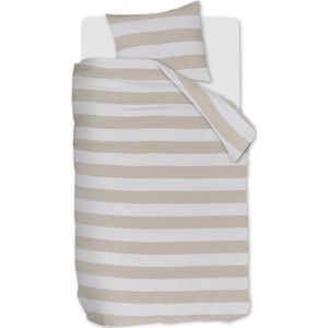 Dekbedovertrek Riviera Maison Striped Zand Mousseline-140 x 200 / 220 cm | 1-Persoons