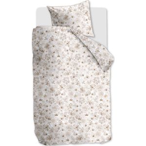 Rivièra Maison - Dekbedovertrek Flowing Flowers - Bruin/Taupe/Off-White - 100% Katoen