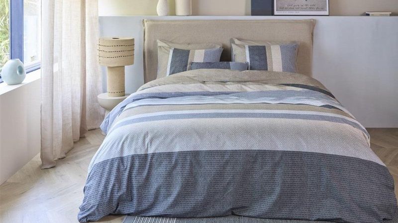 Dekbedovertrek - Blauw - Katoen - Eenpersoons