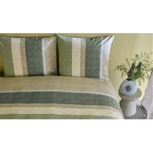 Beddinghouse Jorren  dekbedovertrek - 240x200|220 - Olijfgroen