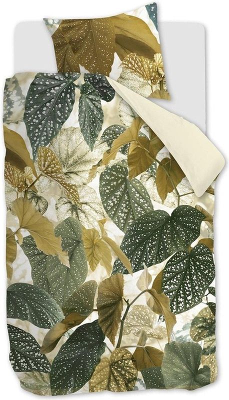Beddinghouse Begonia dekbedovertrek Olijfgroen