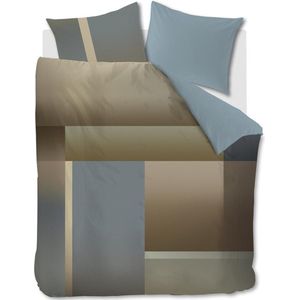 Kardol - Sloane Square - Dekbedovertrek - Blauw Grijs - Satijn - 1-Persoons