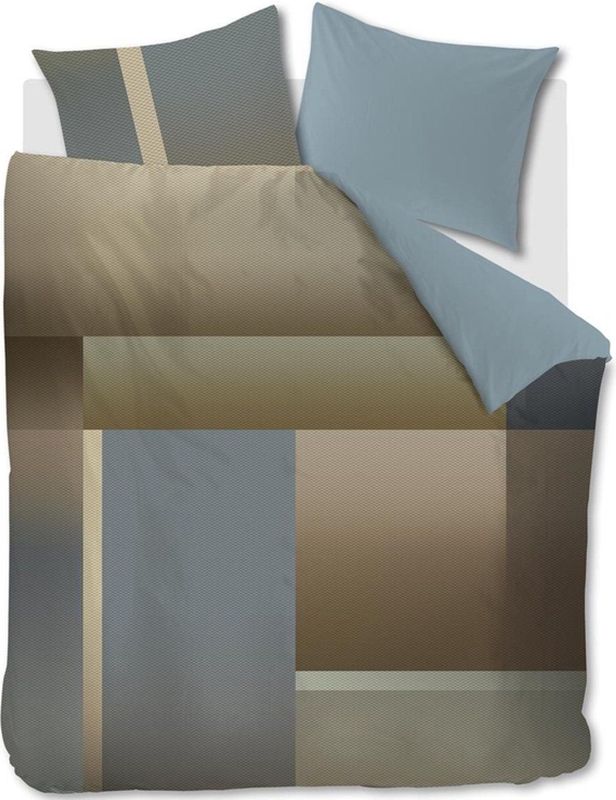 Kardol - Sloane Square - Dekbedovertrek - Blauw Grijs - Satijn - 1-Persoons