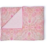 Pip Studio - Quilt Moon Flower - Sprei - 100% Katoenperkal - Pastel met Bloemen- en Bladerdessin