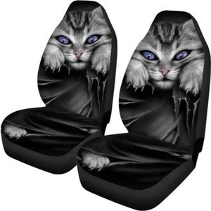 Universele stoelhoezen auto - Stoelhoes voor in de auto - poes - kat