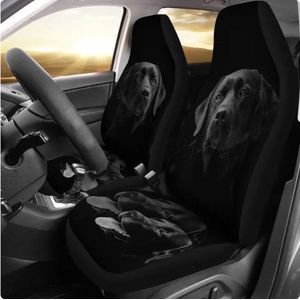 Stoelhoezen auto - universeel - stoelhoes voor in de auto - stoelovertrek - Labrador - zwart