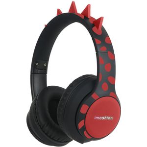 Imoshion - Kids Dino - Bluetooth Koptelefoon - Black / Red - Draadloos met Decibelbegrenzer