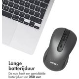 Accezz Draadloze Muis - Grijs - Bluetooth & USB-A - Links- en Rechtshandig