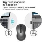 Accezz Draadloze Muis - Grijs - Bluetooth & USB-A - Links- en Rechtshandig