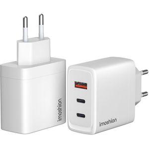 imoshion Wall Charger 65 Watt | 2x USB-C + 1x USB-A - Wit