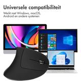imoshion Ergonomische Draadloze Muis - Rechtshandige Muis Draadloos - USB-A - Zwart
