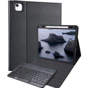 Accezz - AZERTY Bluetooth Keyboard Bookcase - Zwart - Kunststof