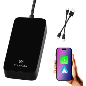 Imoshion - Carplay Dongle - Draadloos - Inclusief USB-A en USB-C Kabel - Zwart